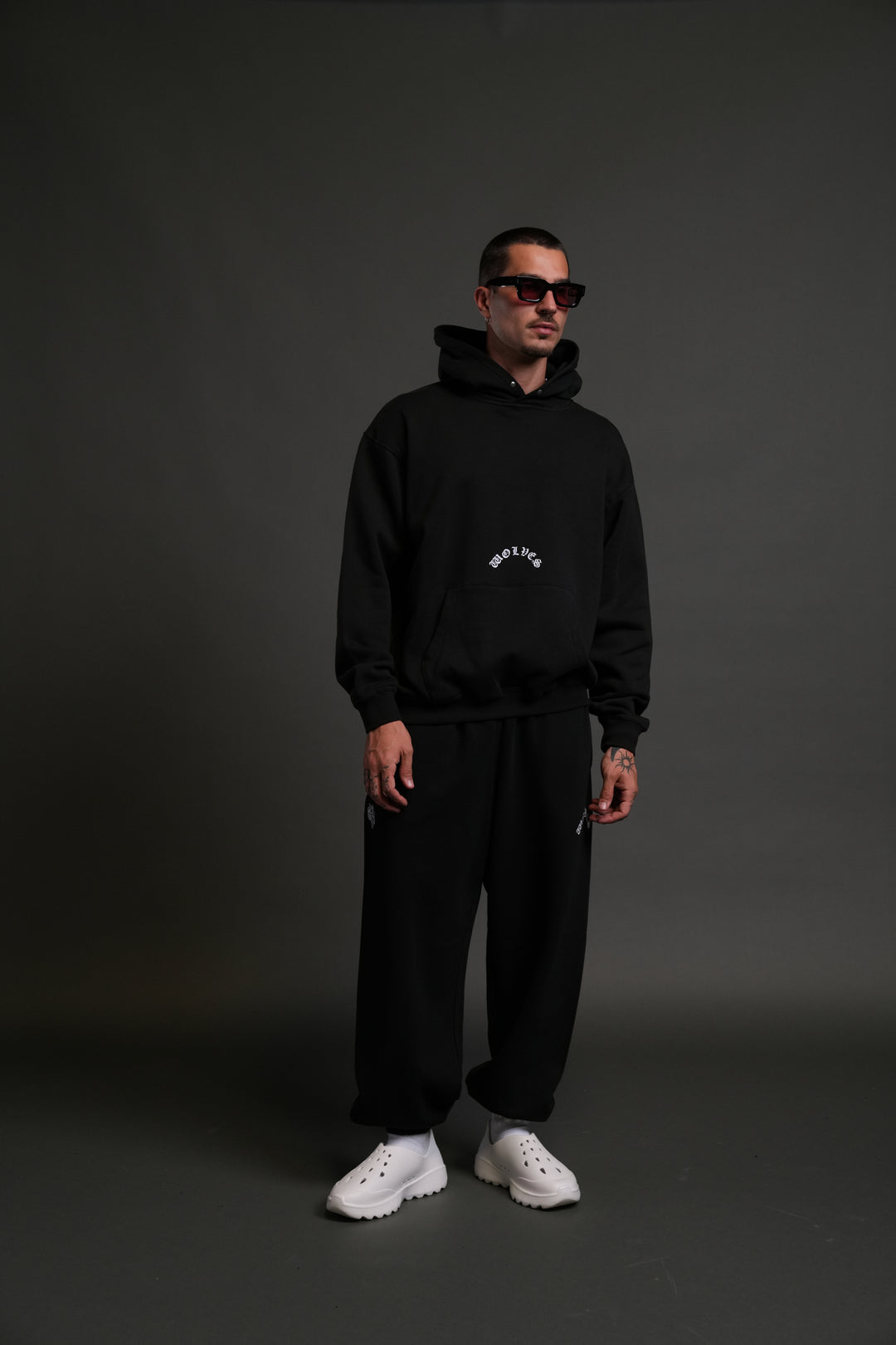 Wolves Never Back Down "Pierce" Hoodie in Black