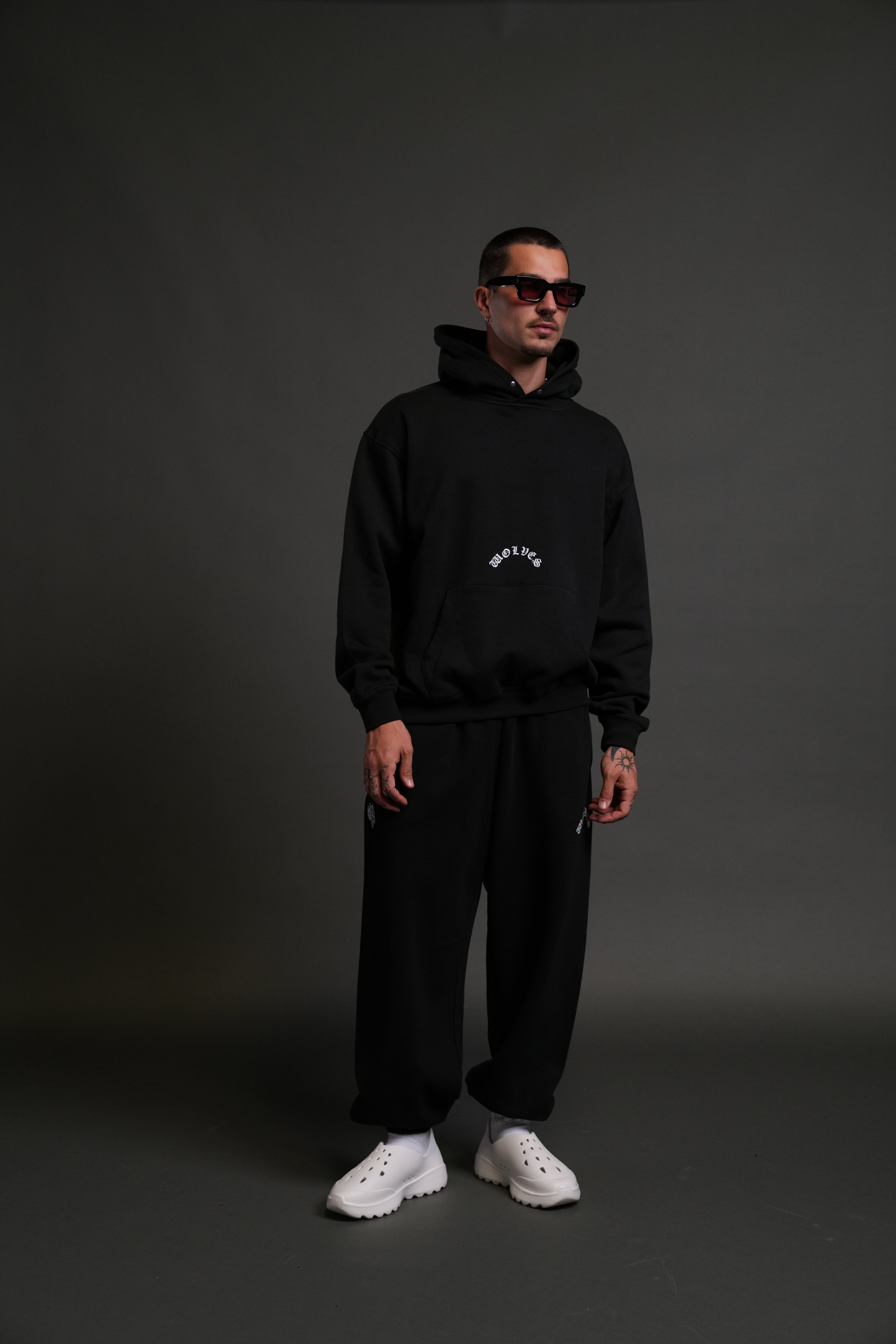 Wolves Never Back Down "Pierce" Hoodie in Black