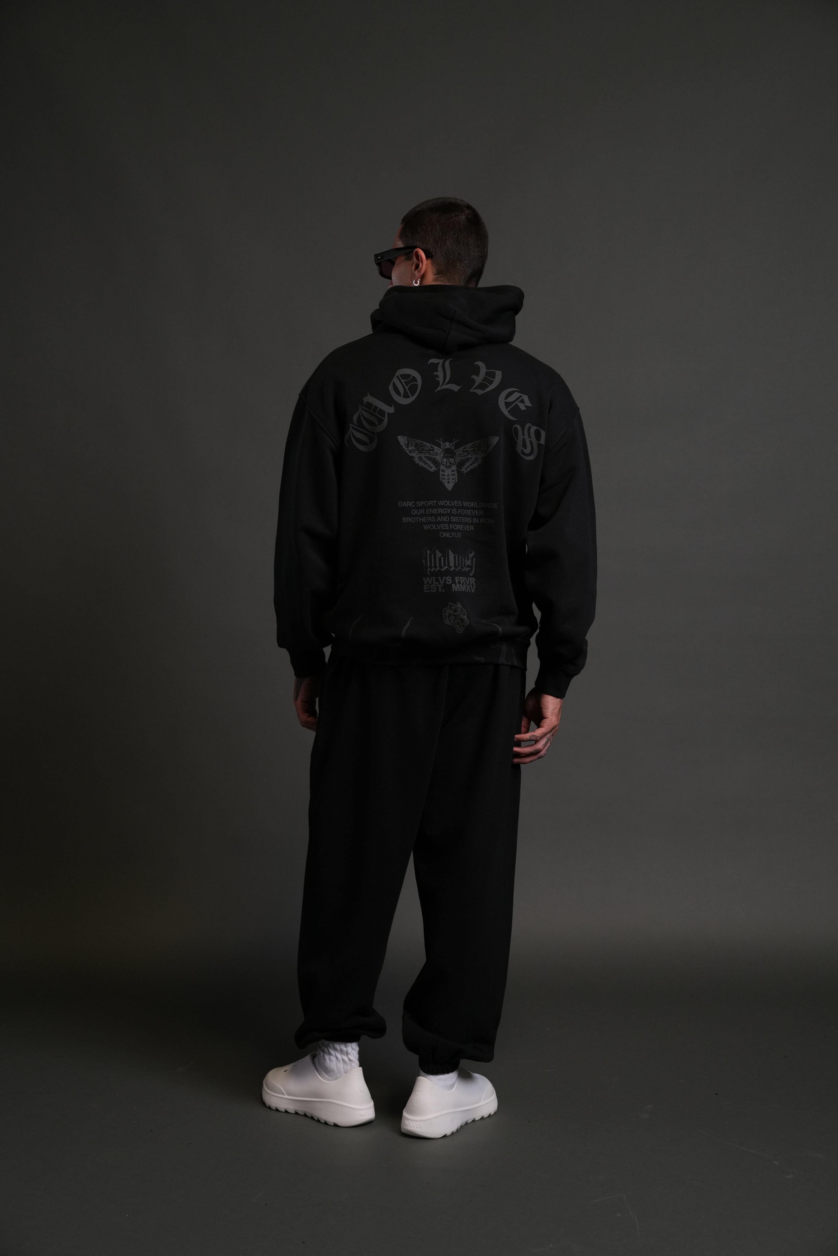 Wolves Never Back Down "Pierce" Hoodie in Black