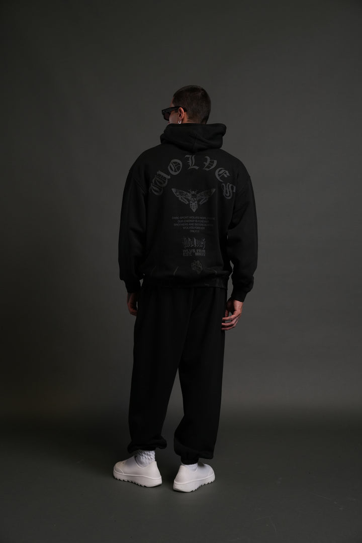 Wolves Never Back Down "Pierce" Hoodie in Black