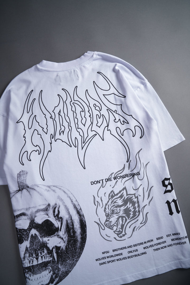 He's Coming Back "Premium" Oversized Tee in White