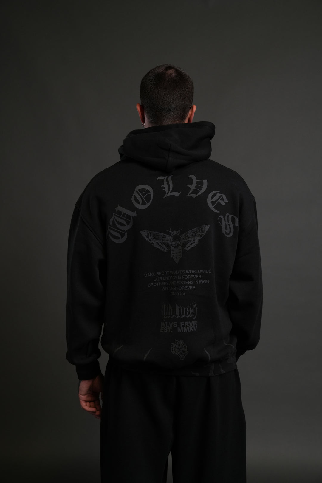Wolves Never Back Down "Pierce" Hoodie in Black