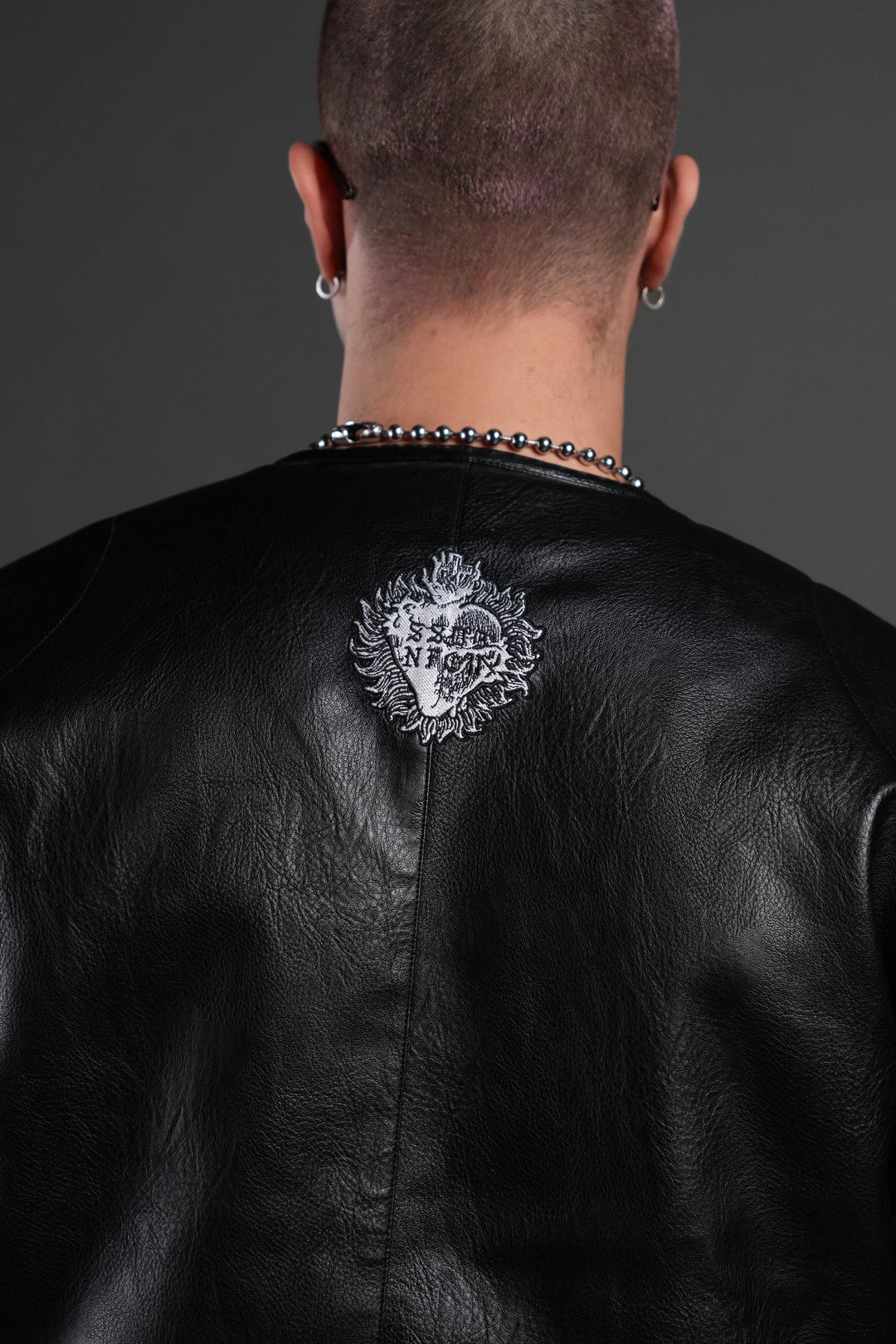 Wolves Pyramid Jesse Biker Jacket in Black