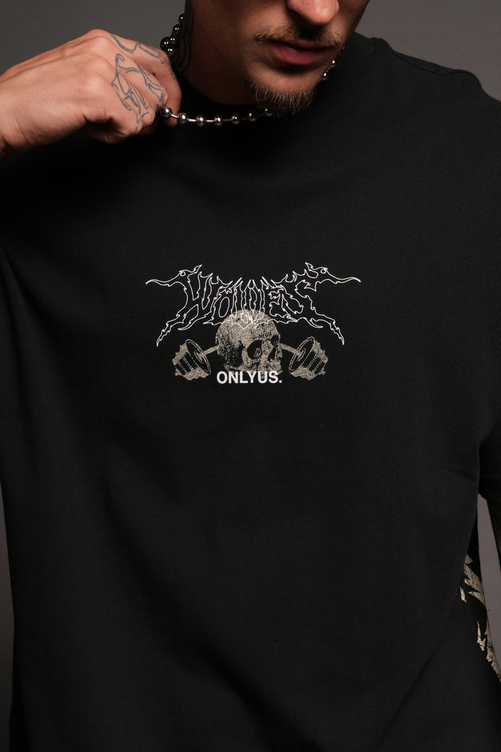 Wolves Bodybuilding Club Premium Tee In Black