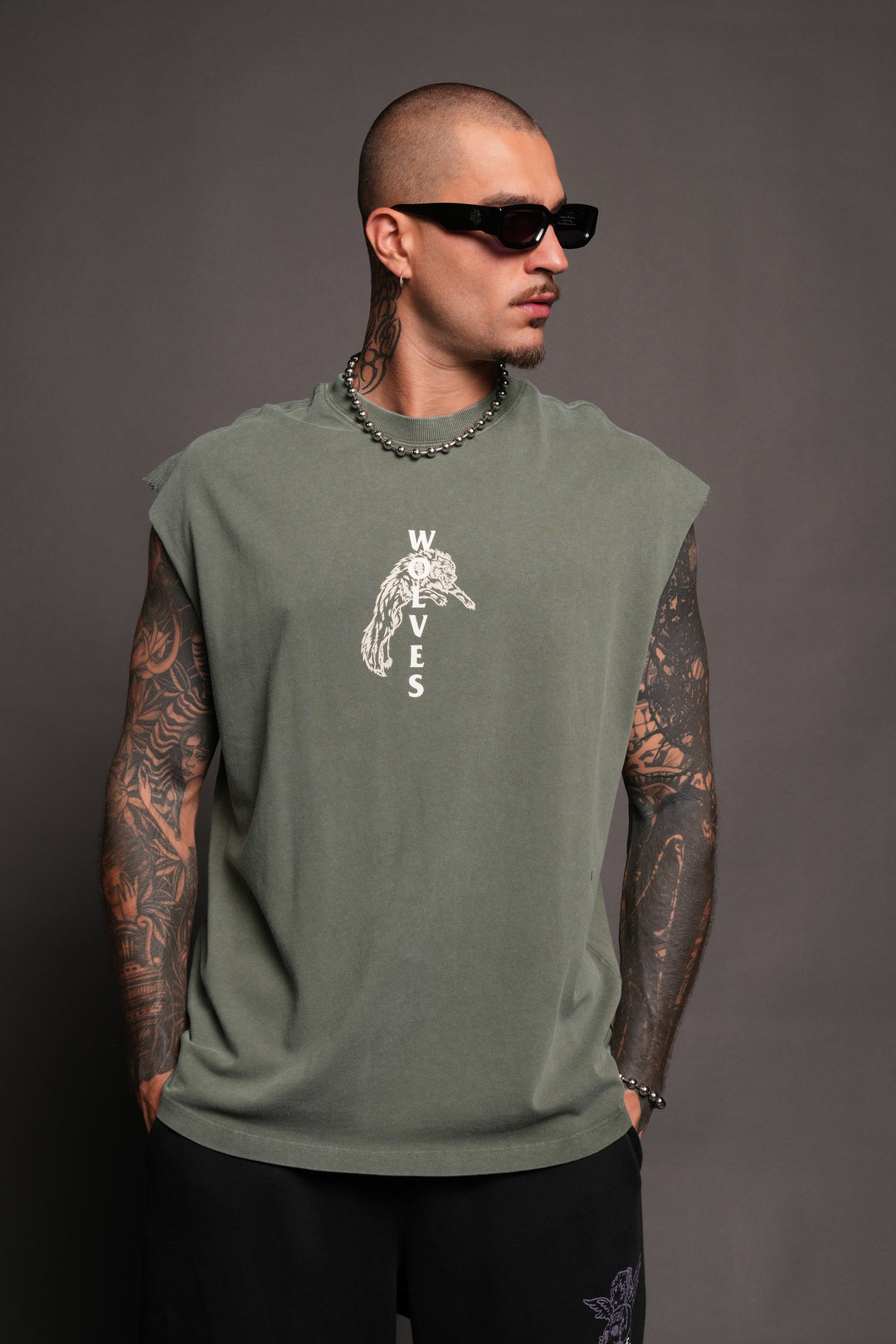 Leap Of Faith V2 Premium Muscle Tee In Green Ivy