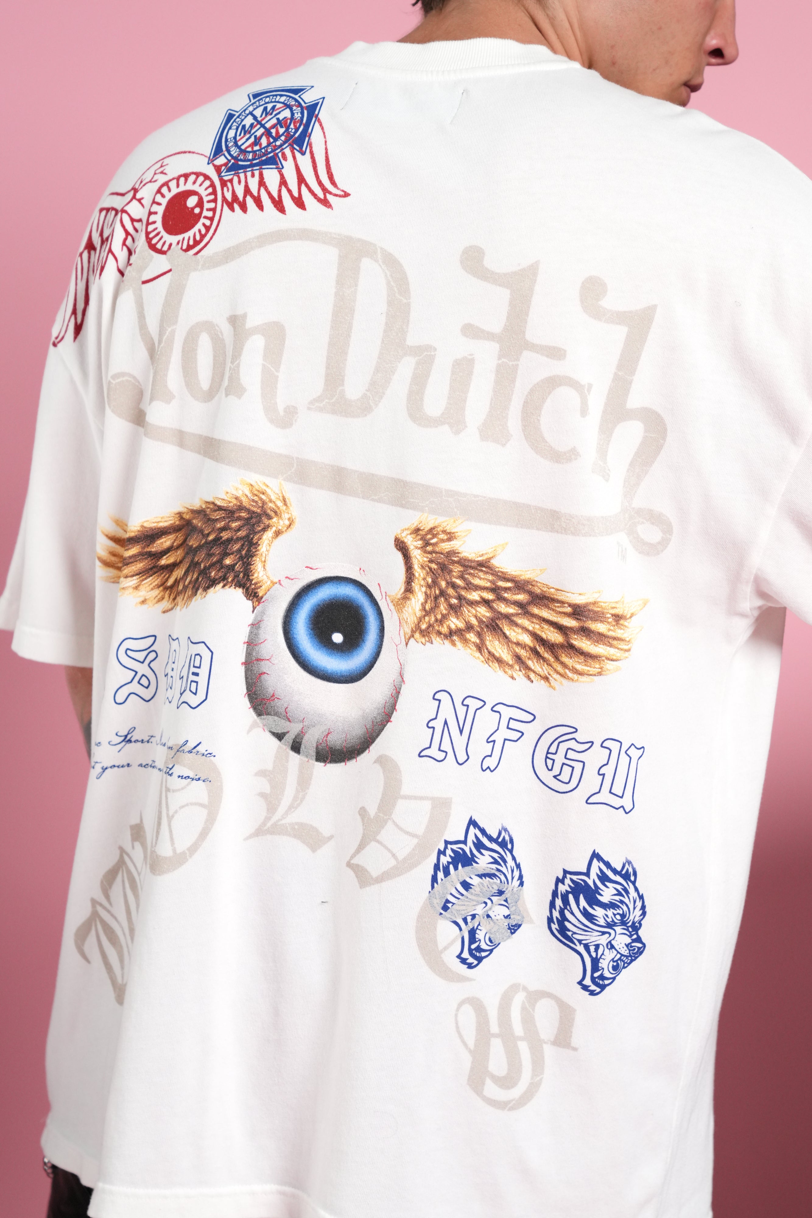 DSVD NFGU Premium Oversized Tee in Cream