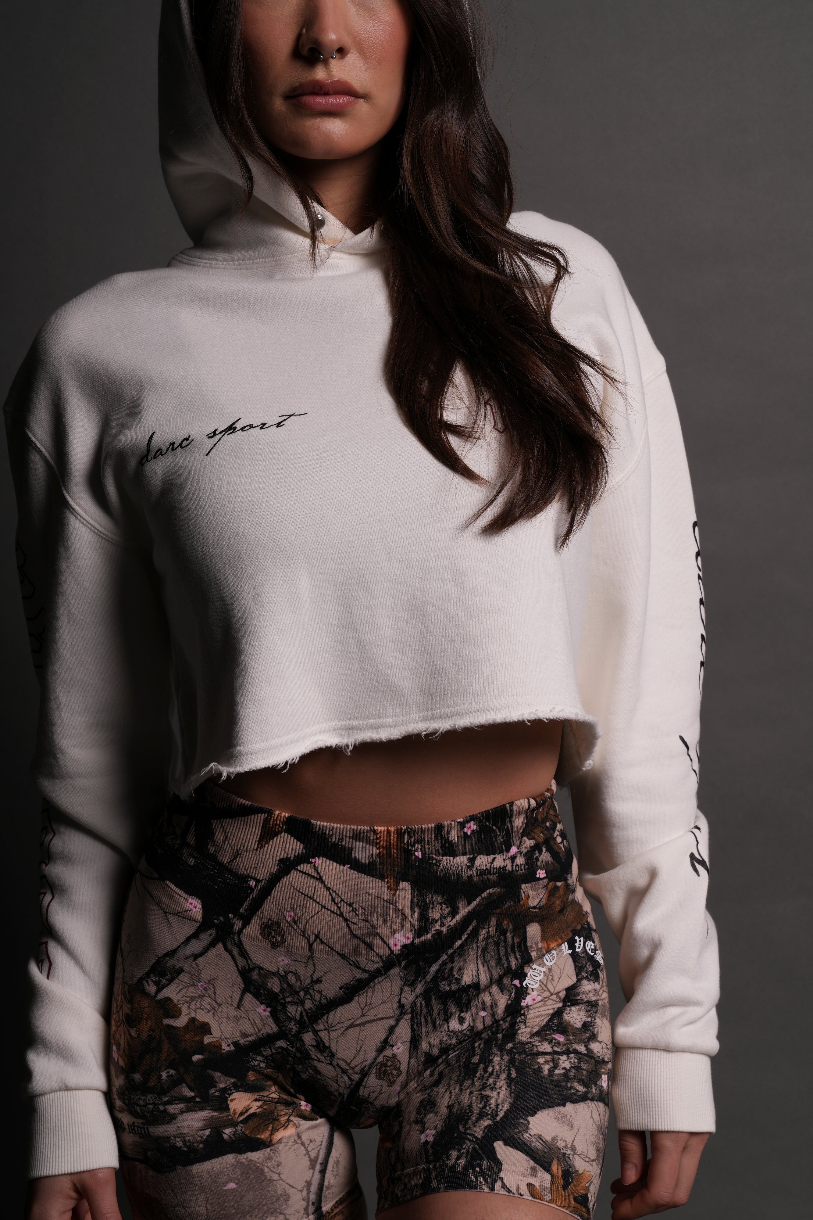 New Beginnings "Pierce" (Cropped) Hoodie in Cream