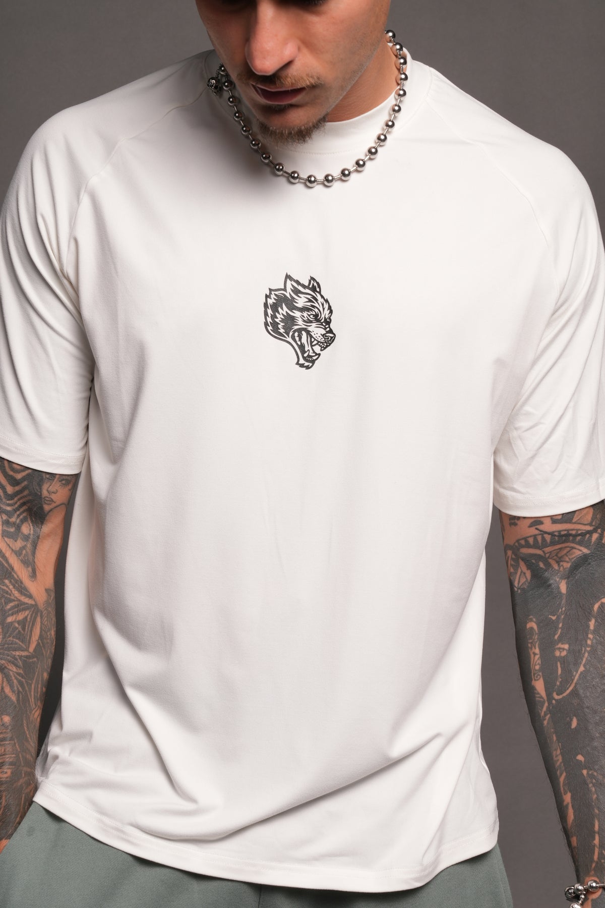 Wolves Pyramid V2 Dry Wolf Raglan Ss Tee In White