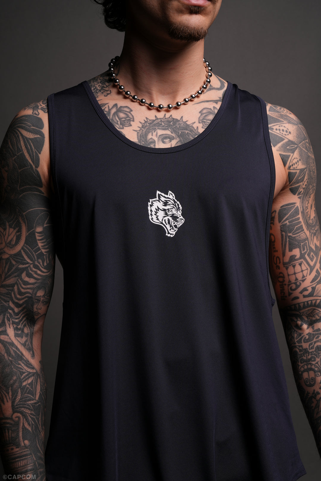 Ōkami "Dry Wolf" (Drop) Tank in Storm Blue