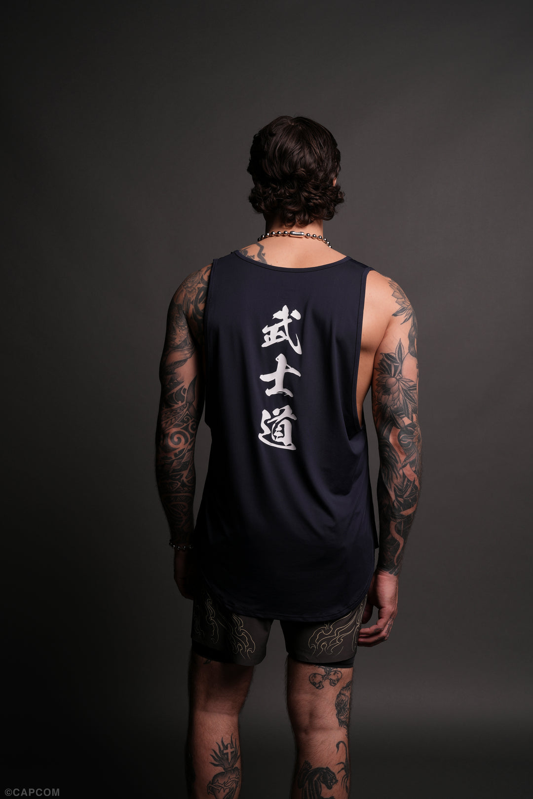 Ōkami "Dry Wolf" (Drop) Tank in Storm Blue