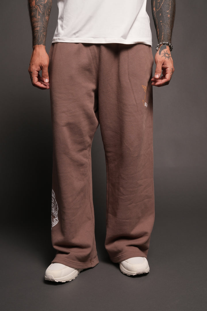 Cherub Nfgu V2 Lennox Sweat Pants In Mojave Brown