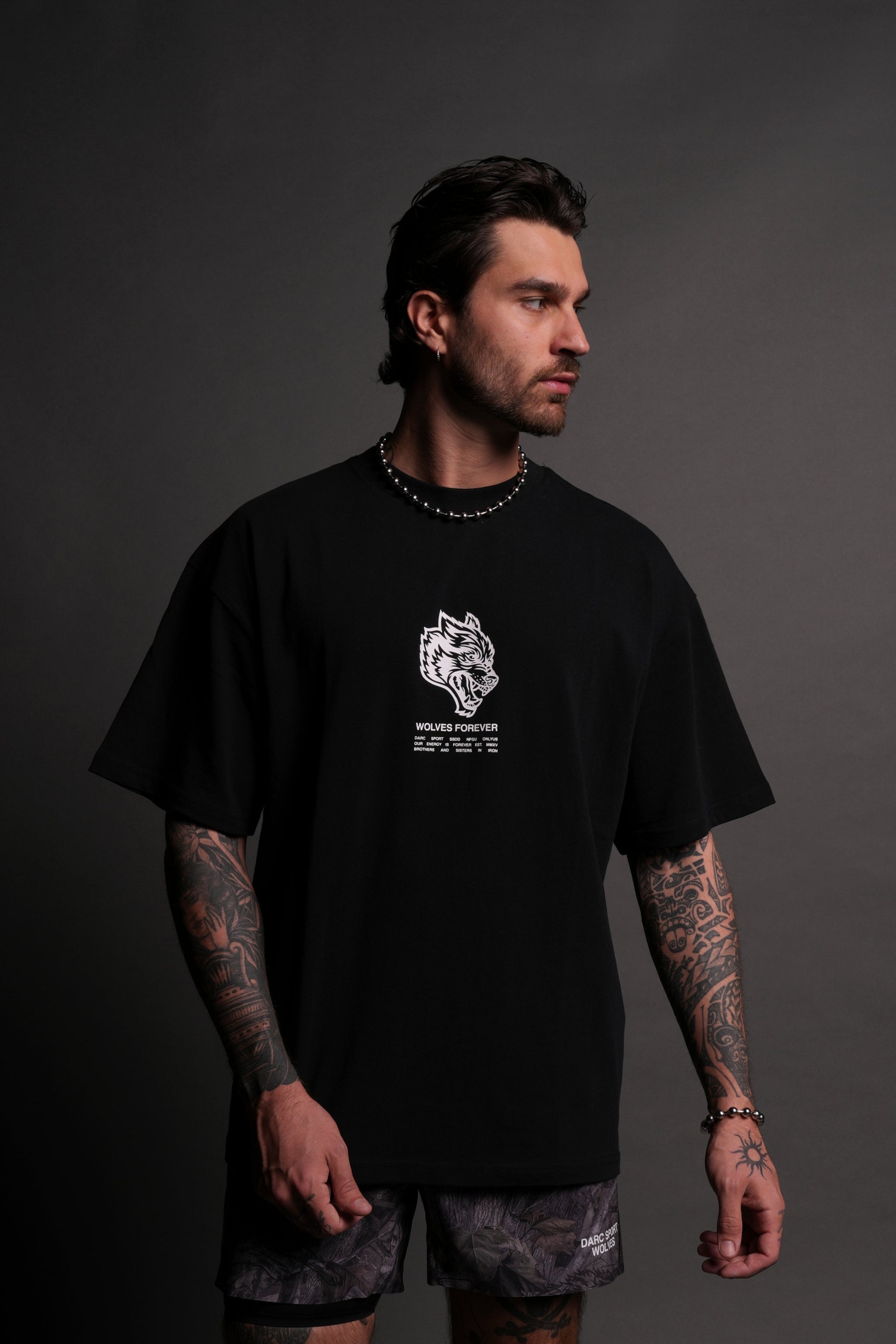 Wolves Have Your Back "Premium" Oversized Unisex Tee in Black