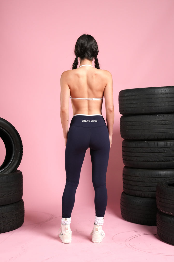 Wolves Kulture "Lana" Halter Energy Bra in Classic Navy