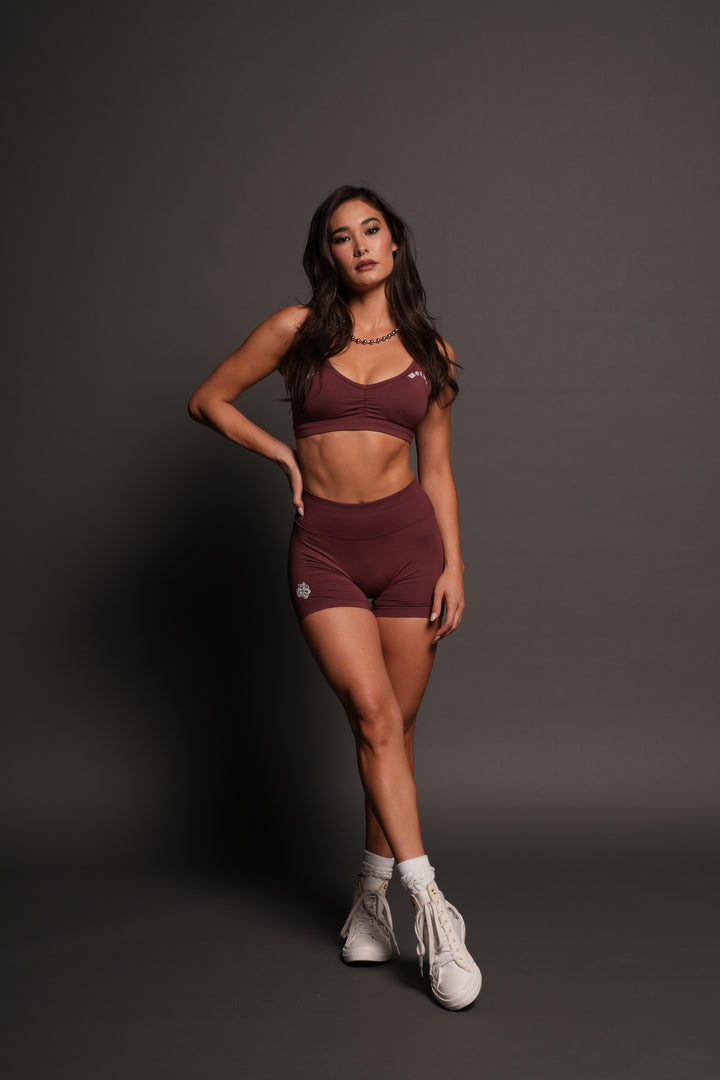 Wolves Evey Seamless Bra In Oxblood