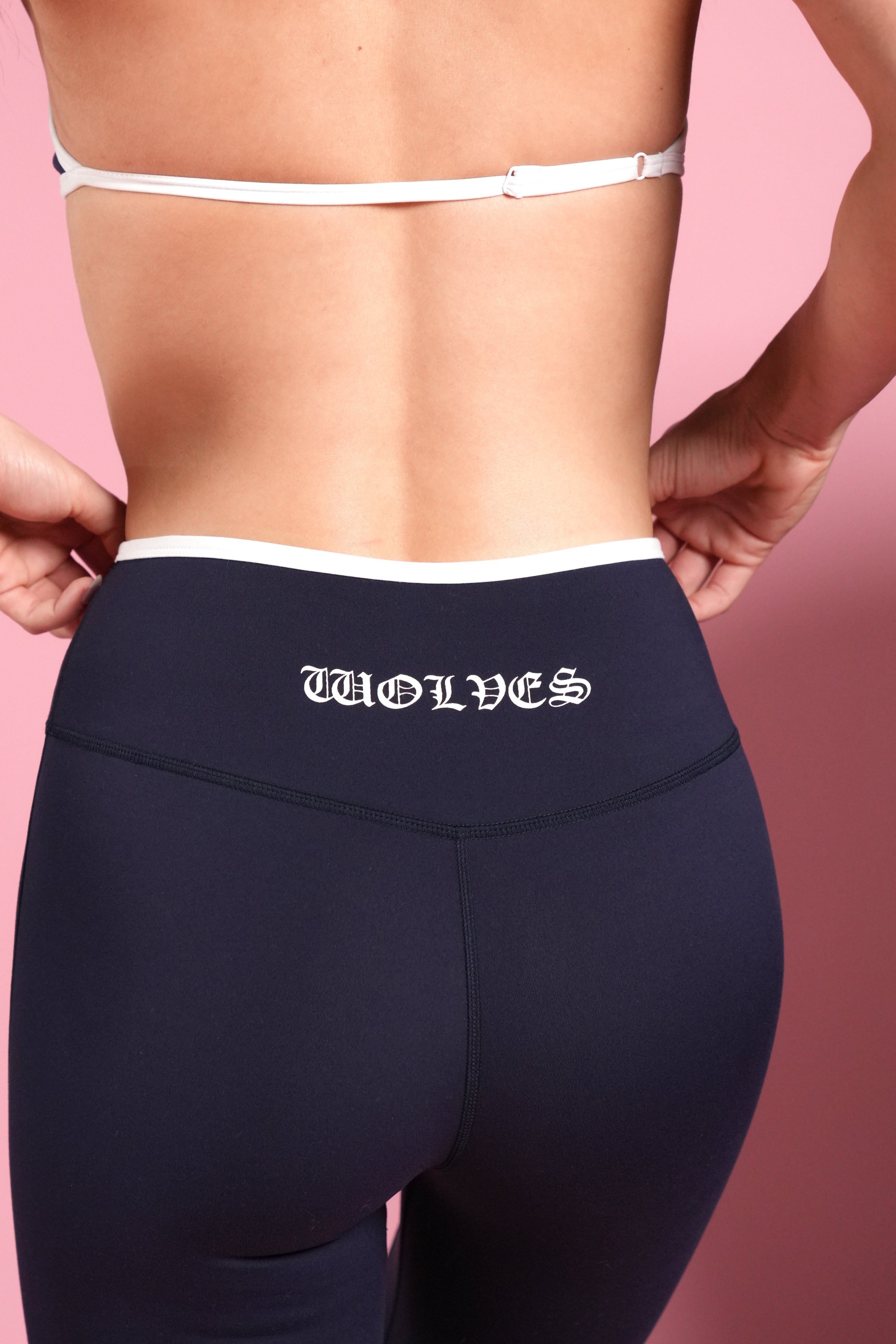 Wolves Kulture "Lana" Halter Energy Bra in Classic Navy