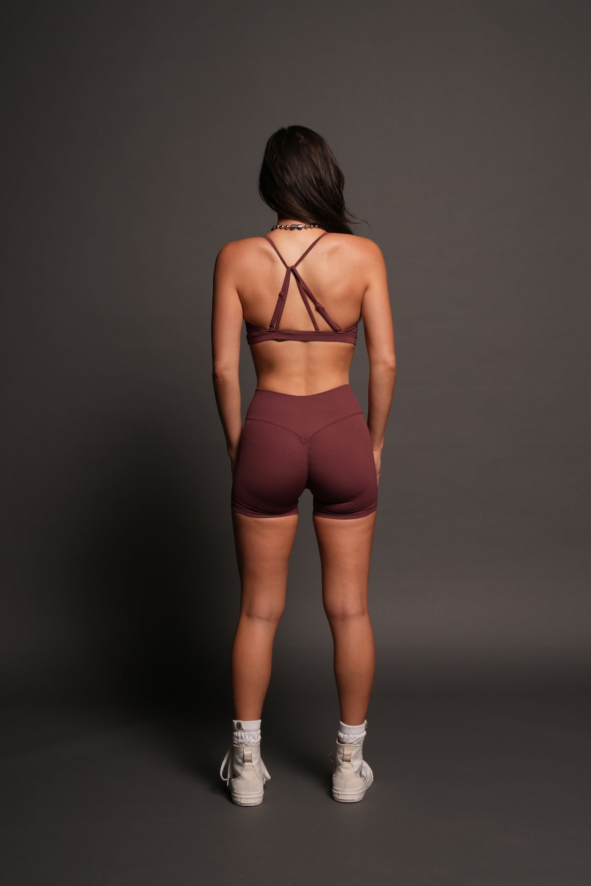 Dual Wolf Evey Seamless Shorts In Oxblood