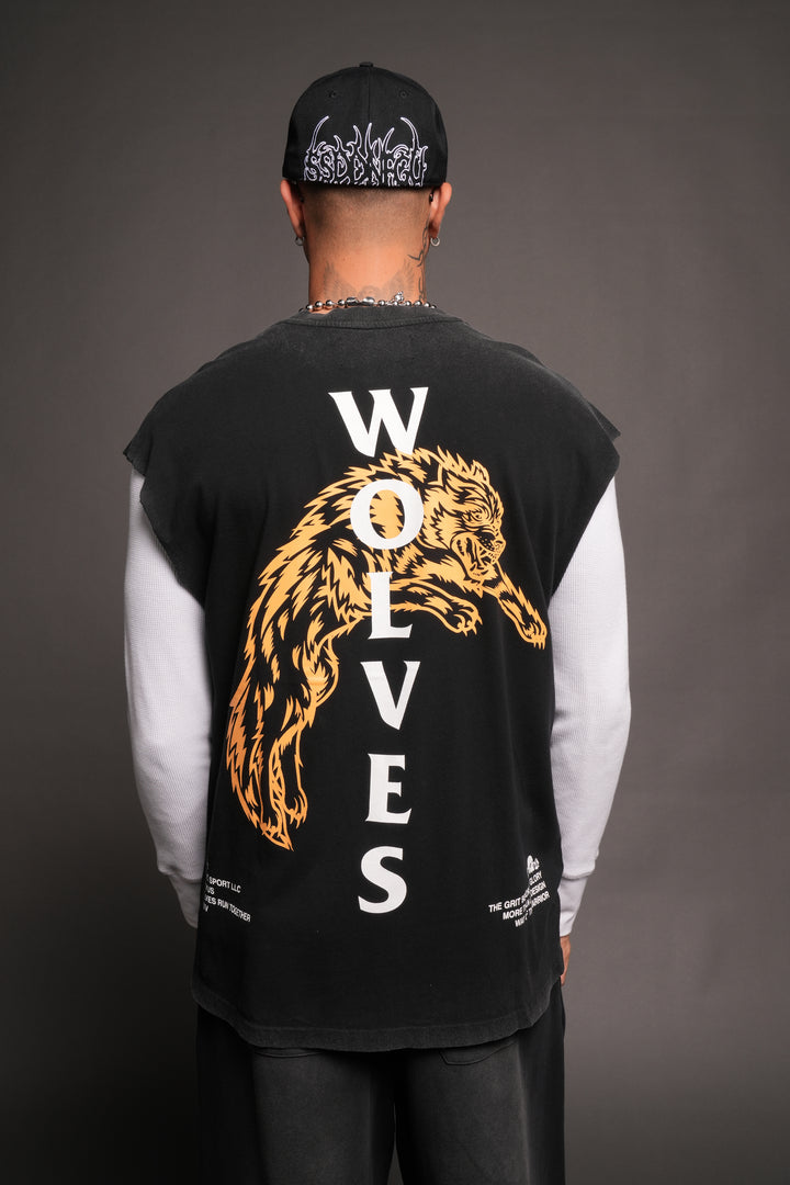 Leap Of Faith V2 Premium Muscle Tee In Black