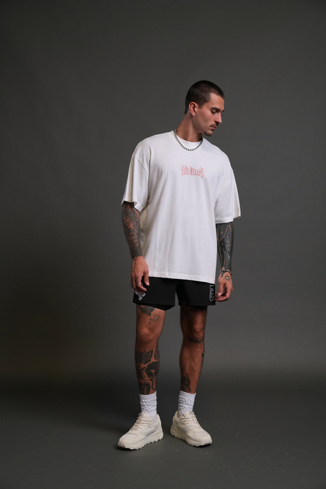 SSDDNFGU Hesh Unisex "Premium" Oversized Tee in Cream
