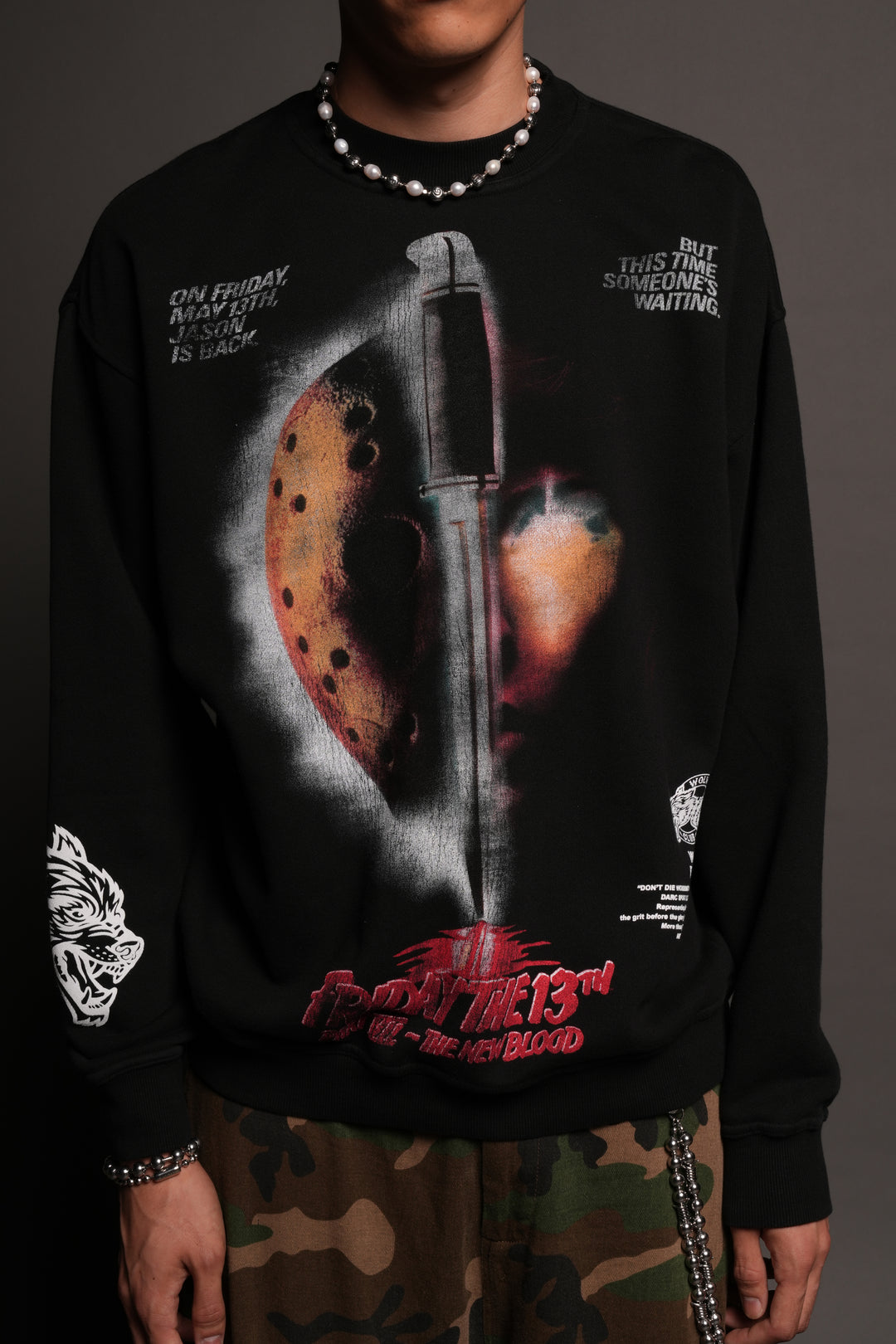 The New Blood London Crewneck In Black