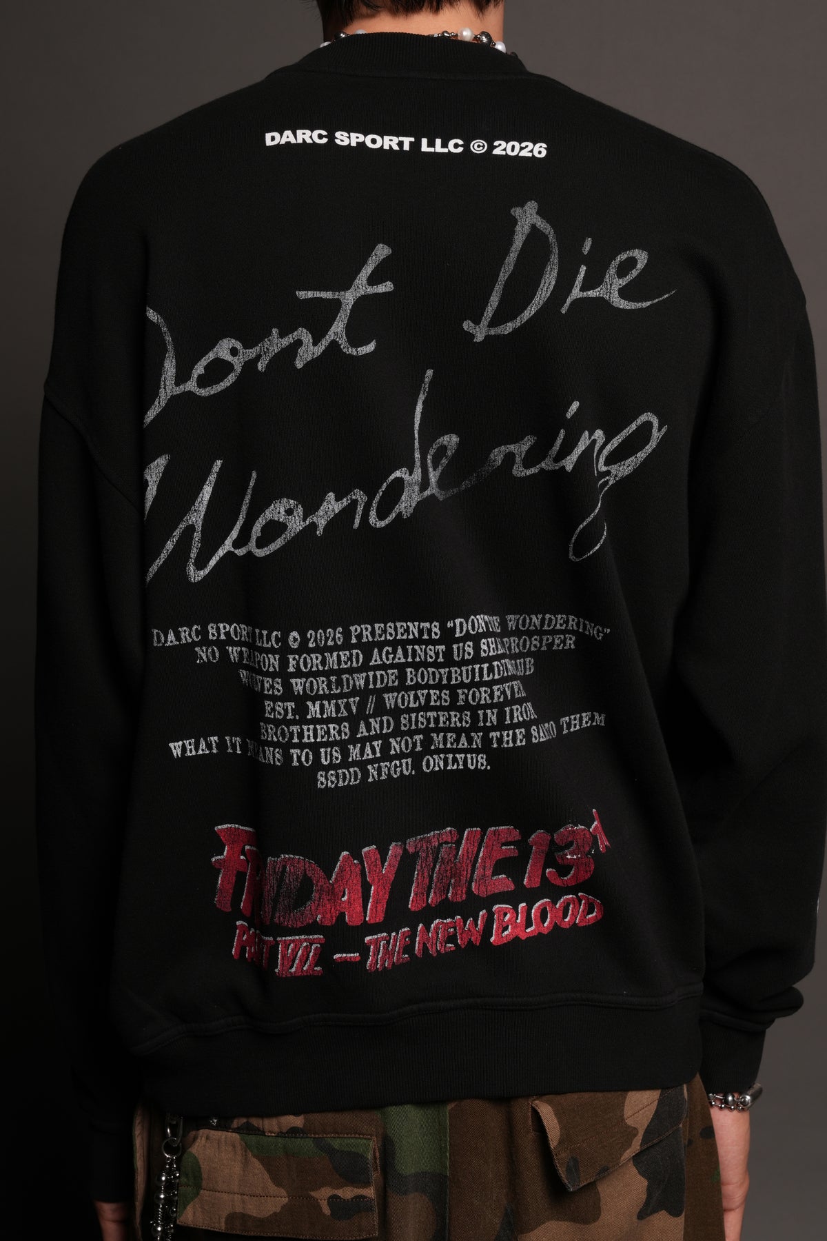 The New Blood London Crewneck In Black
