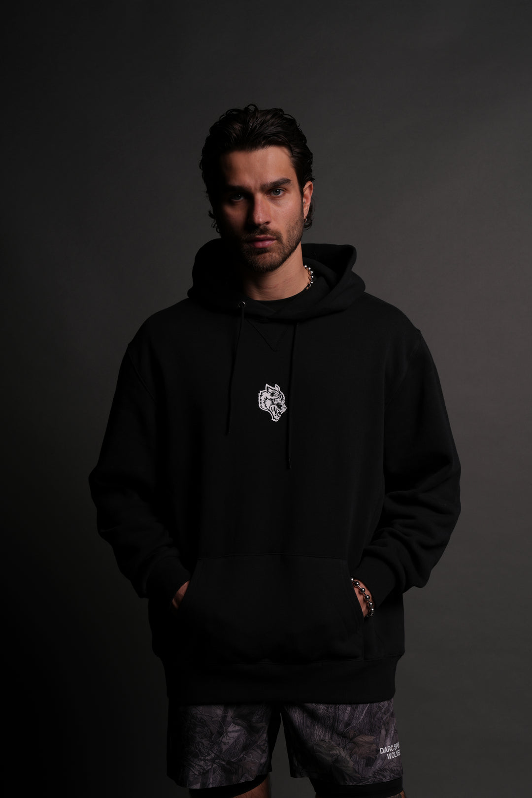 Wolves Pyramid "Wyoming" Hoodie in Black