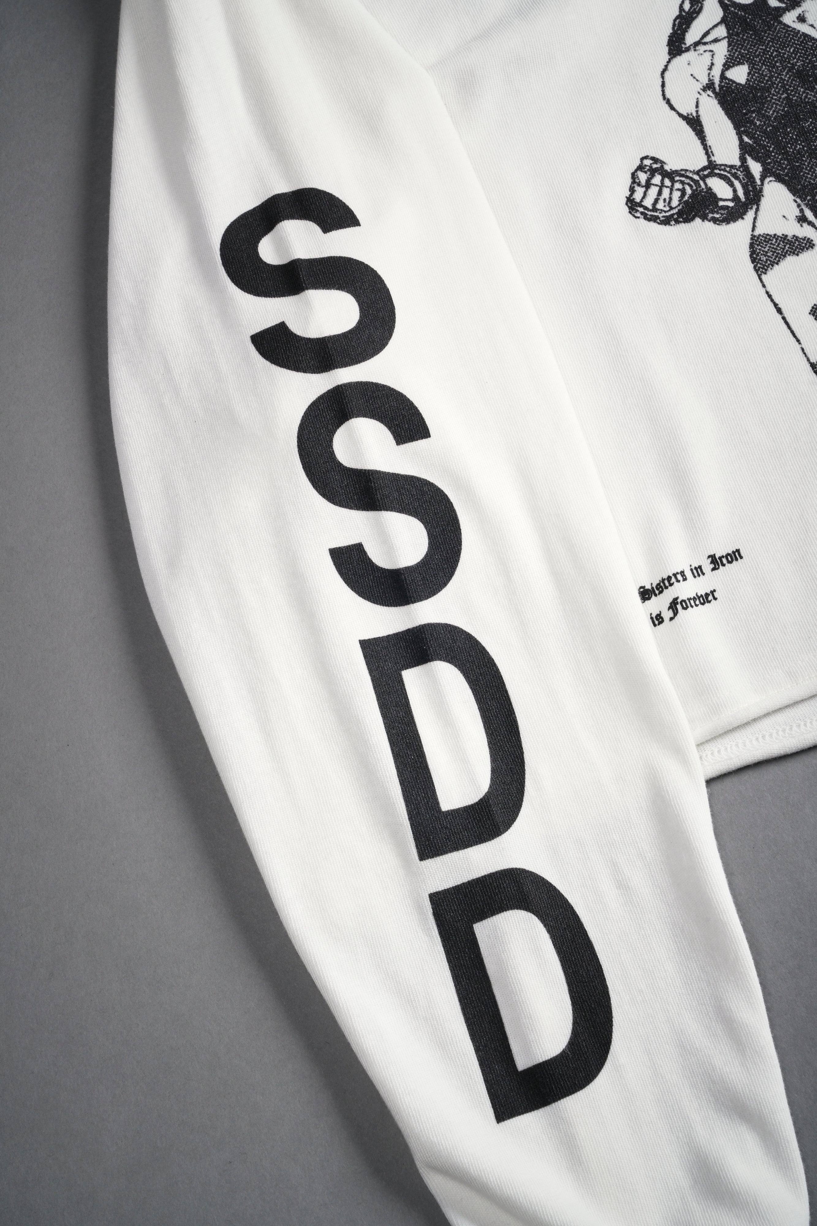 Salute "Premium" (Cropped) L/S Tee in Cream