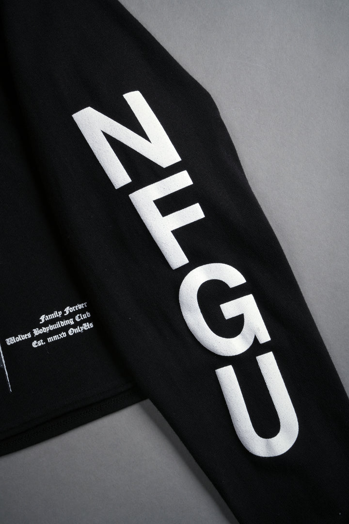 Fighter "Premium" (Cropped) L/S Tee in Black