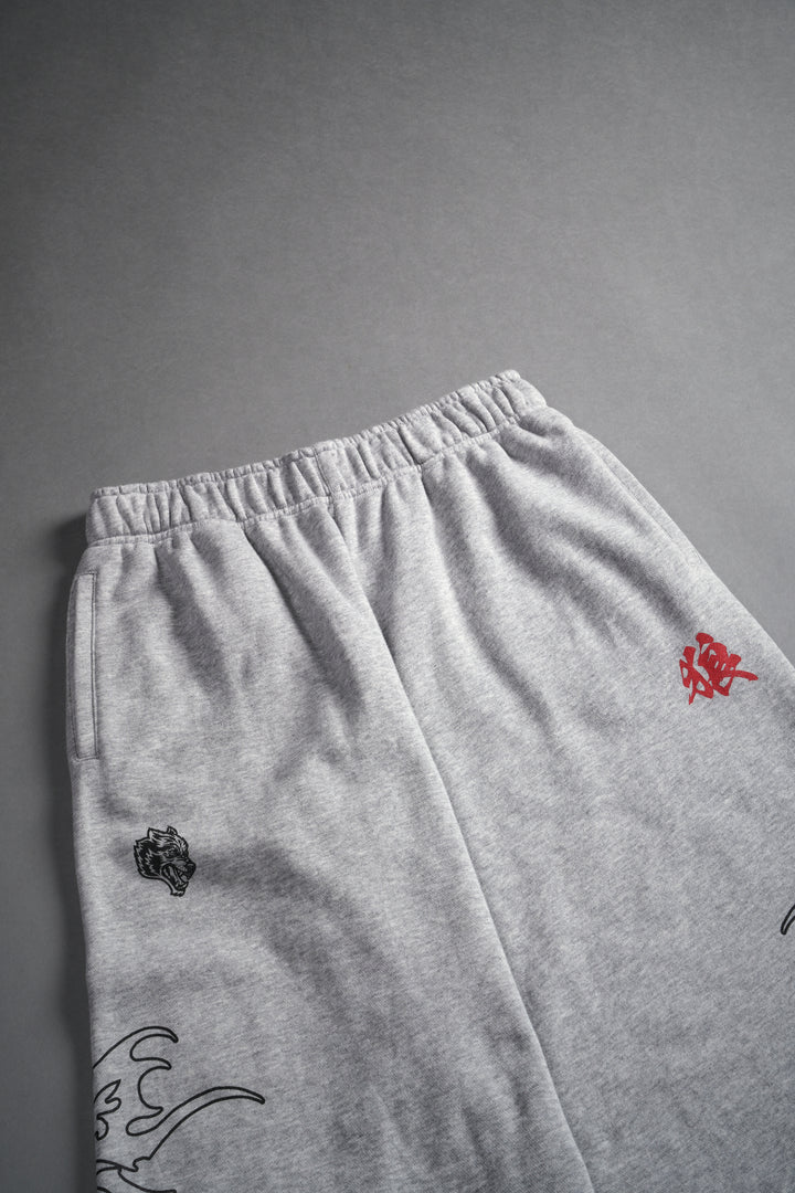 Ghost Flame Durst Sweats V2 in Light Athletic Gray