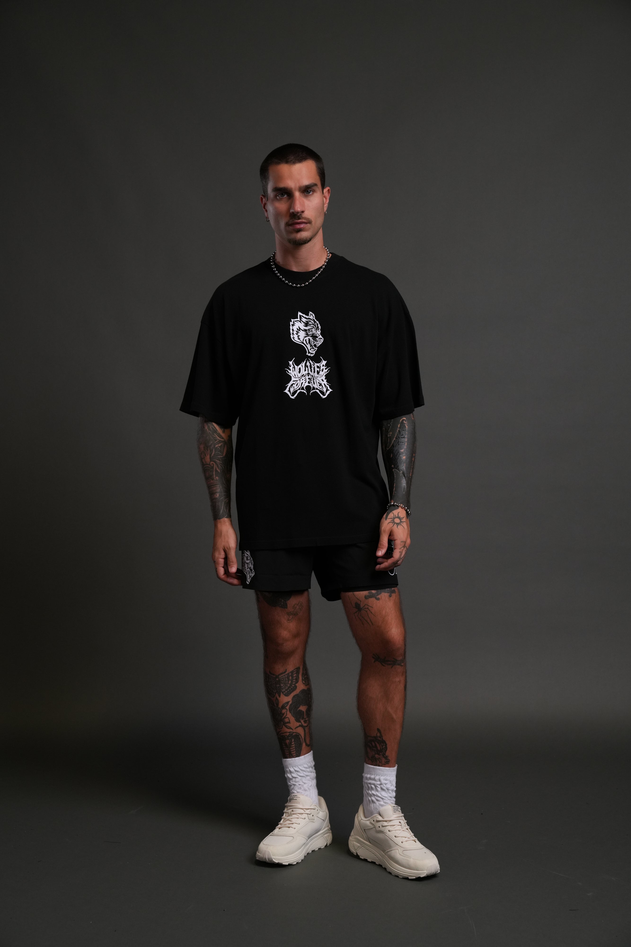 Metal Camo "Premium" Oversized Tee in Black
