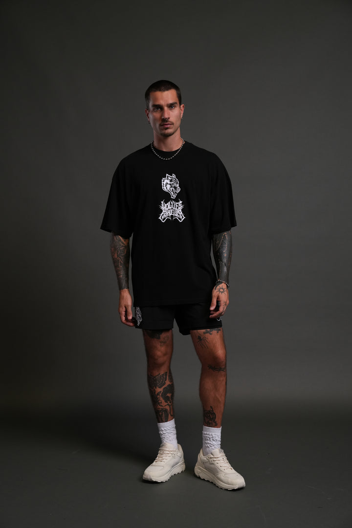 Metal Camo "Premium" Oversized Tee in Black