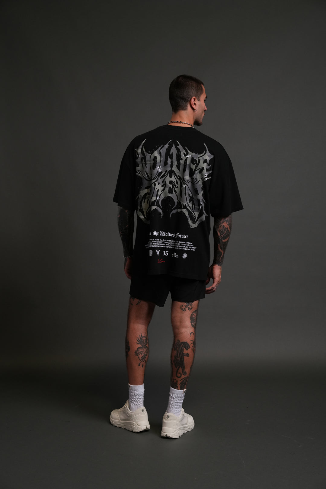 Metal Camo "Premium" Oversized Tee in Black