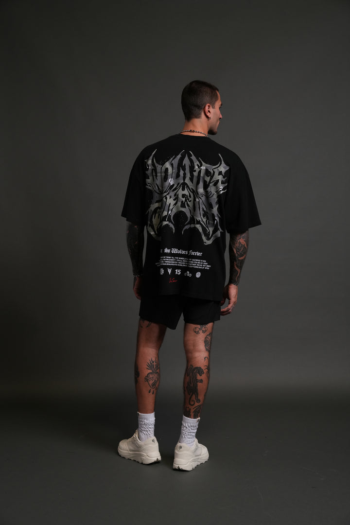 Metal Camo "Premium" Oversized Tee in Black