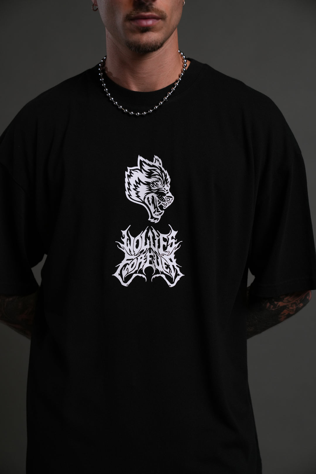 Metal Camo "Premium" Oversized Tee in Black