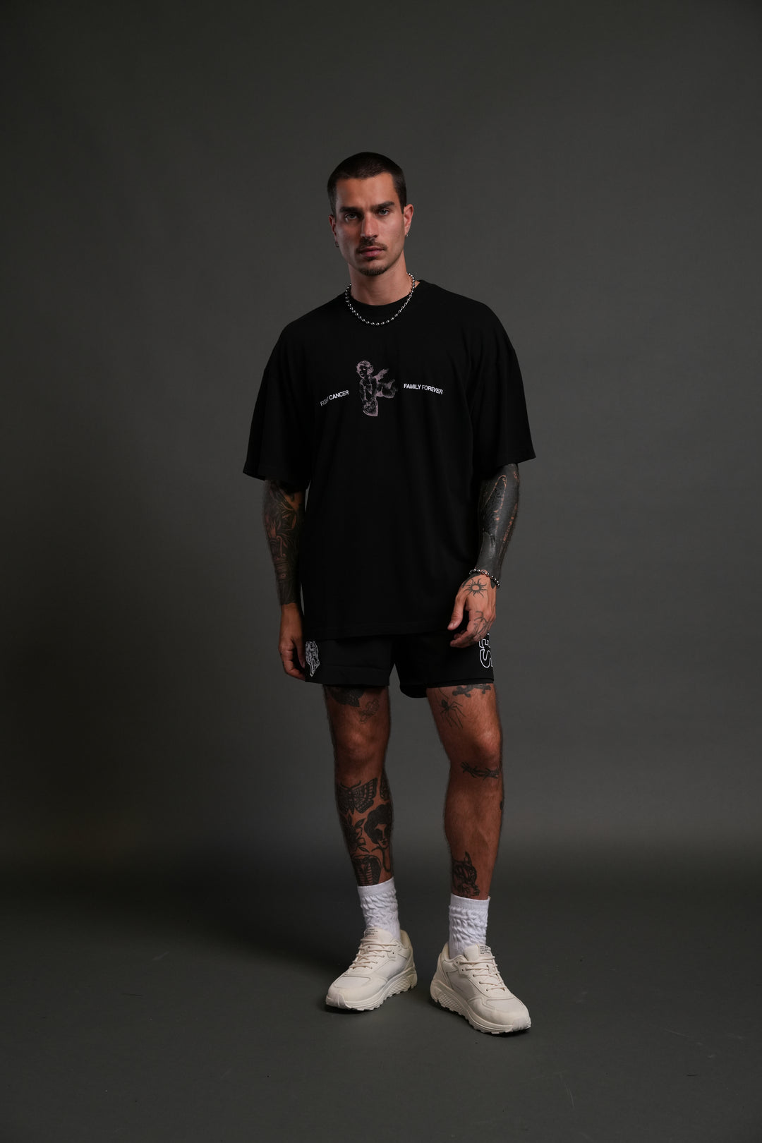 Fight Cancer NFGU "Premium" Oversized Tee in Black