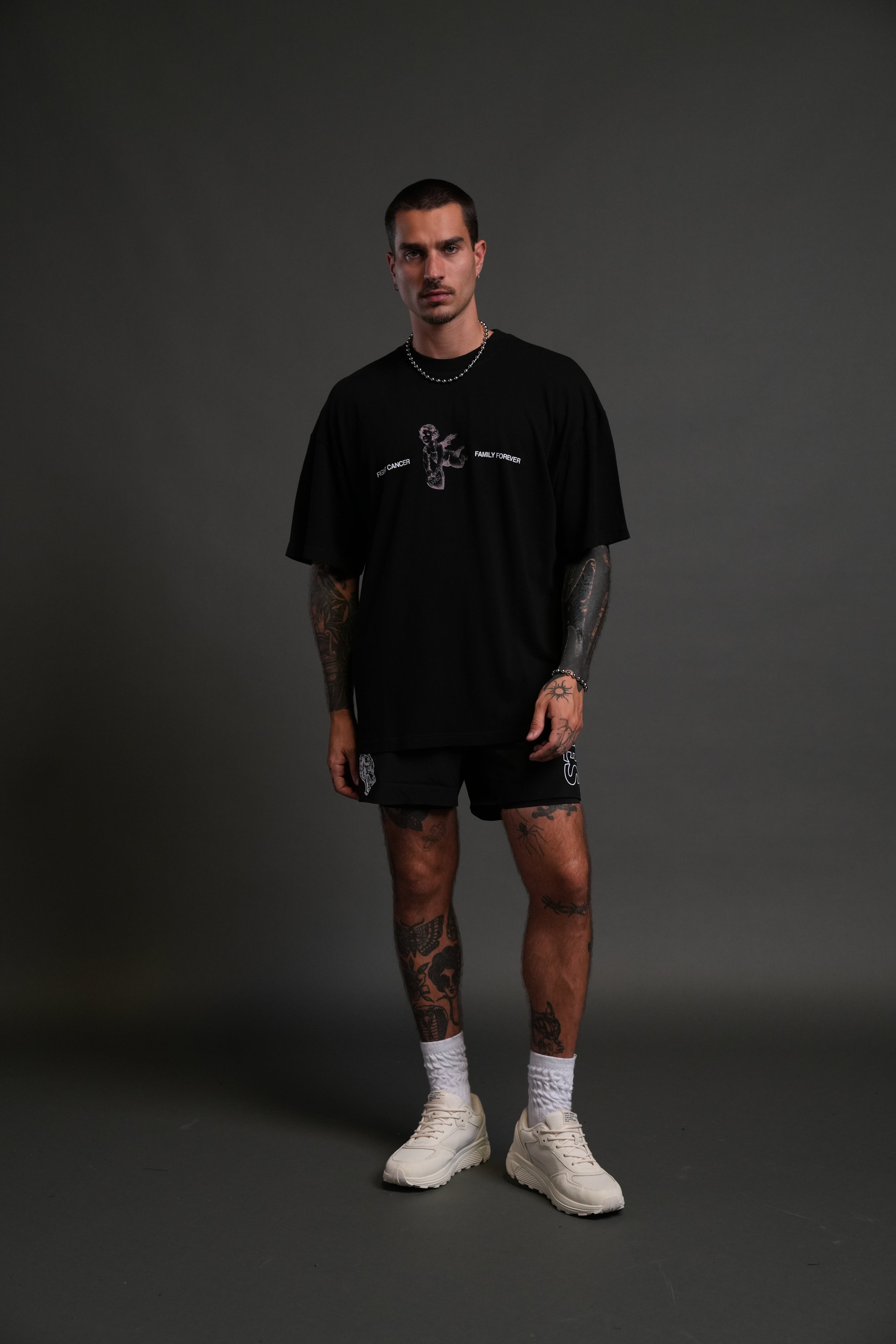 Fight Cancer NFGU "Premium" Oversized Tee in Black
