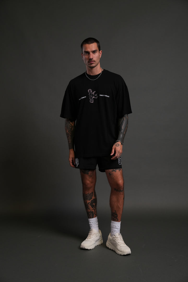 Fight Cancer NFGU "Premium" Oversized Tee in Black