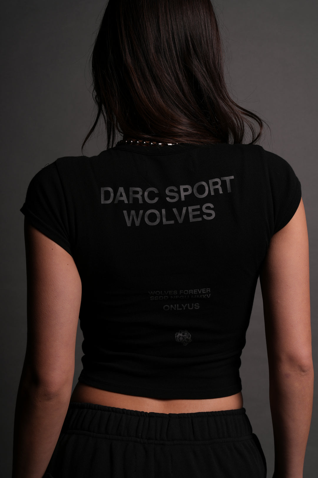 Darc Sport Wolves "Baby" Tee in Black/Black