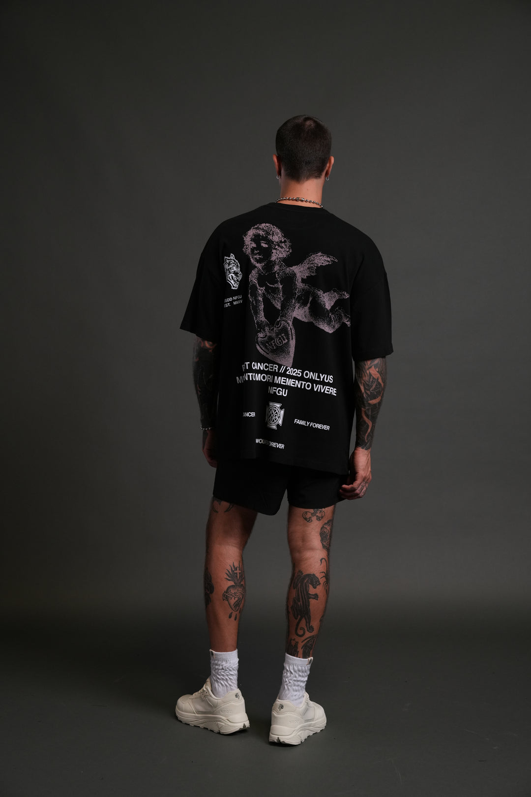 Fight Cancer NFGU "Premium" Oversized Tee in Black