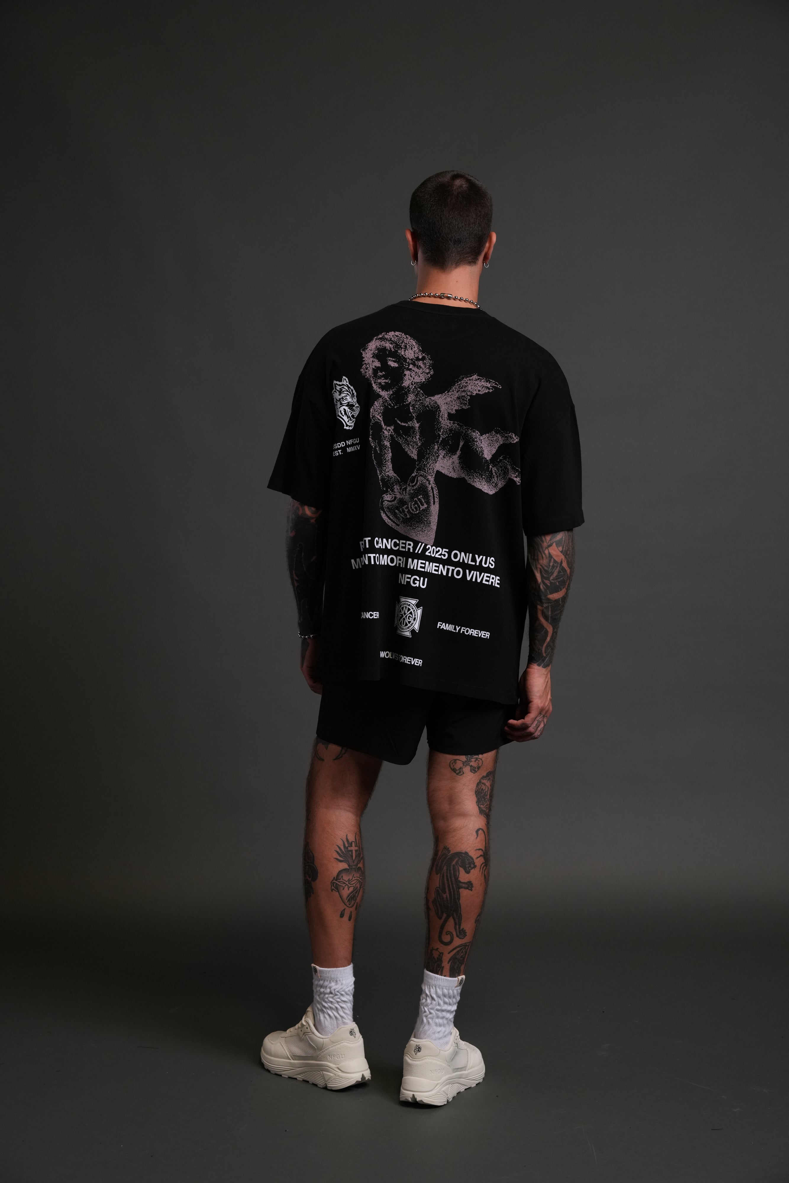Fight Cancer NFGU "Premium" Oversized Tee in Black