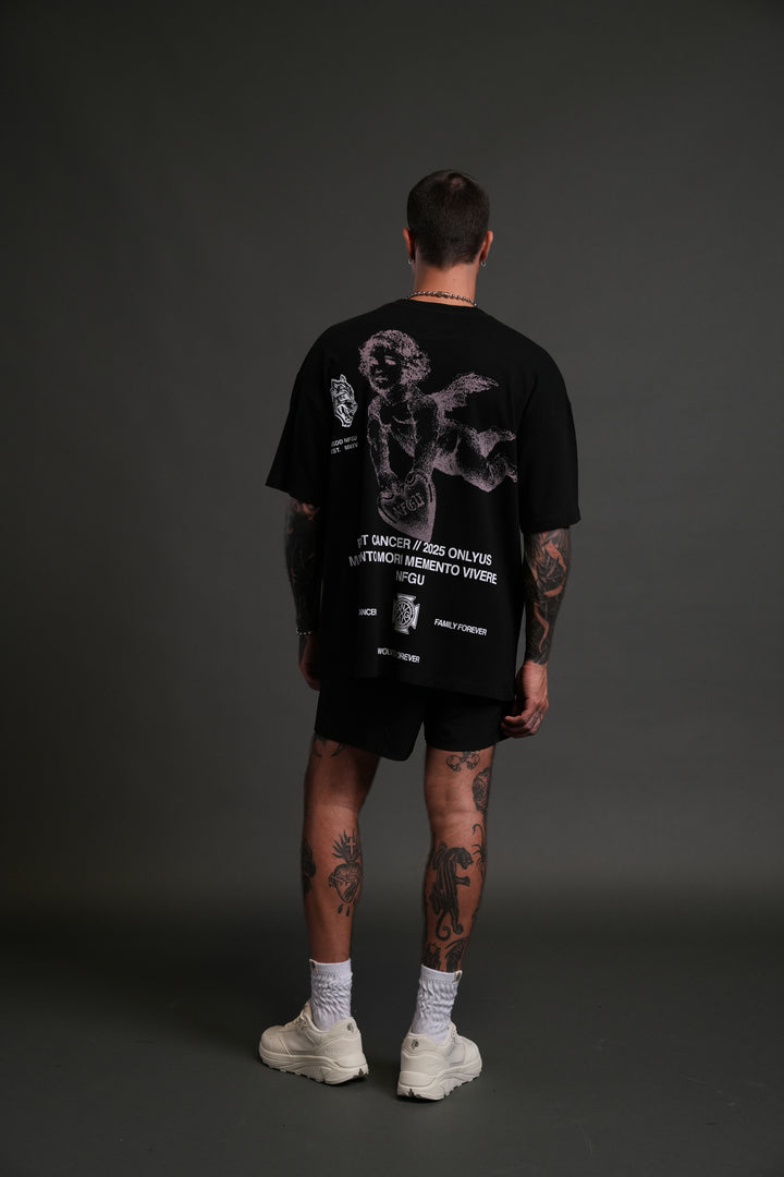 Fight Cancer NFGU "Premium" Oversized Tee in Black