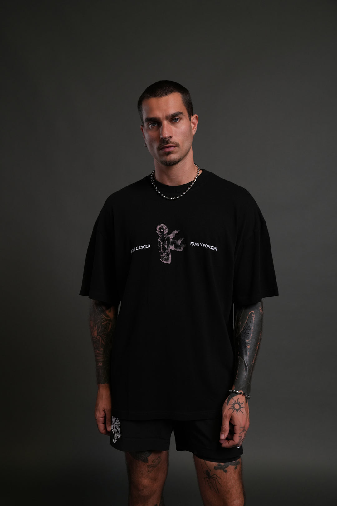 Fight Cancer NFGU "Premium" Oversized Tee in Black