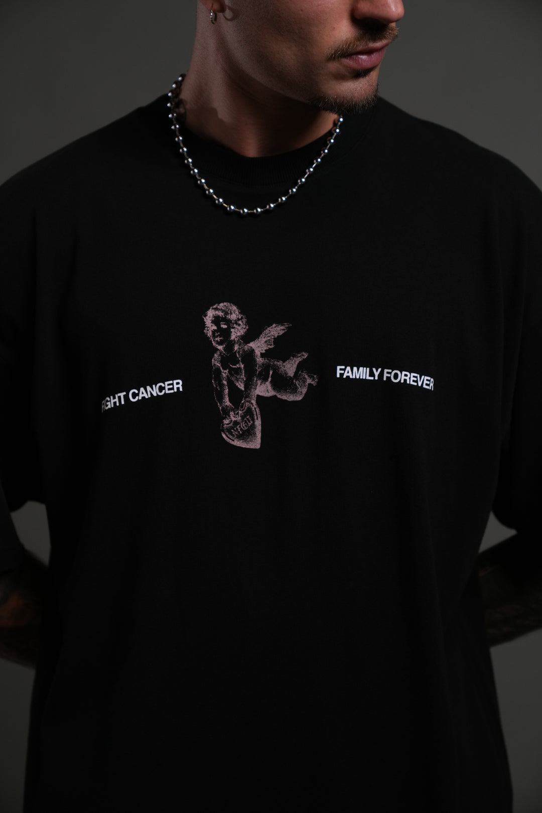Fight Cancer NFGU "Premium" Oversized Tee in Black
