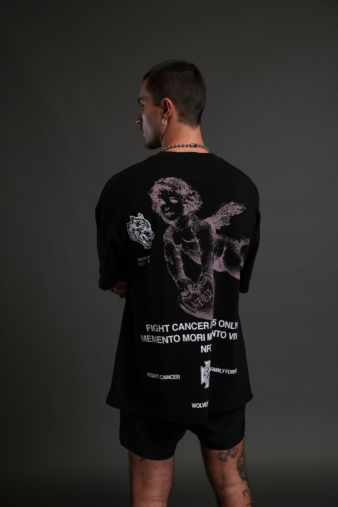 Fight Cancer NFGU "Premium" Oversized Tee in Black