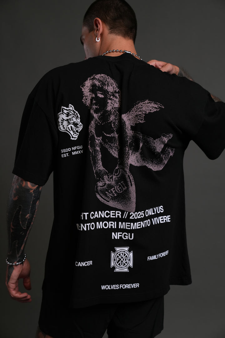 Fight Cancer NFGU "Premium" Oversized Tee in Black
