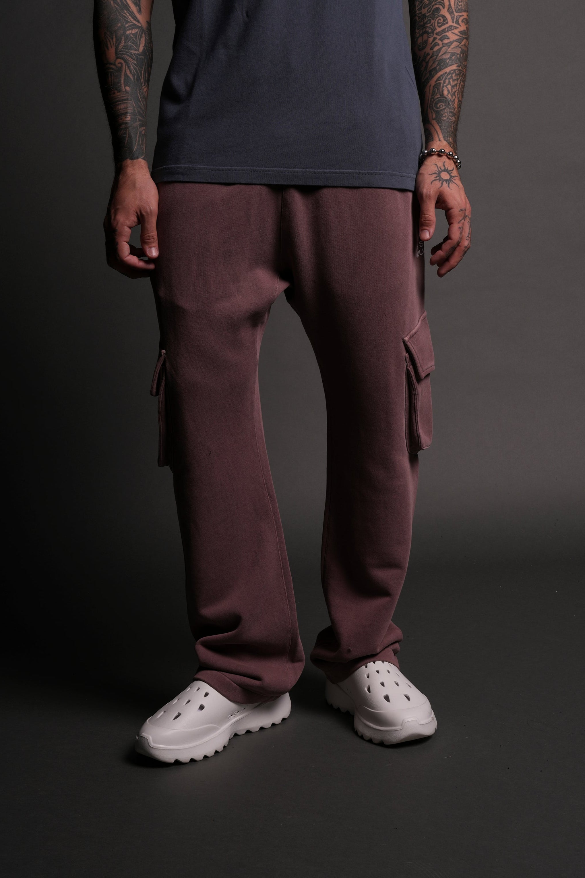 Darc Sport Wolves Bigelow Cargo Sweat Pants in Mauve