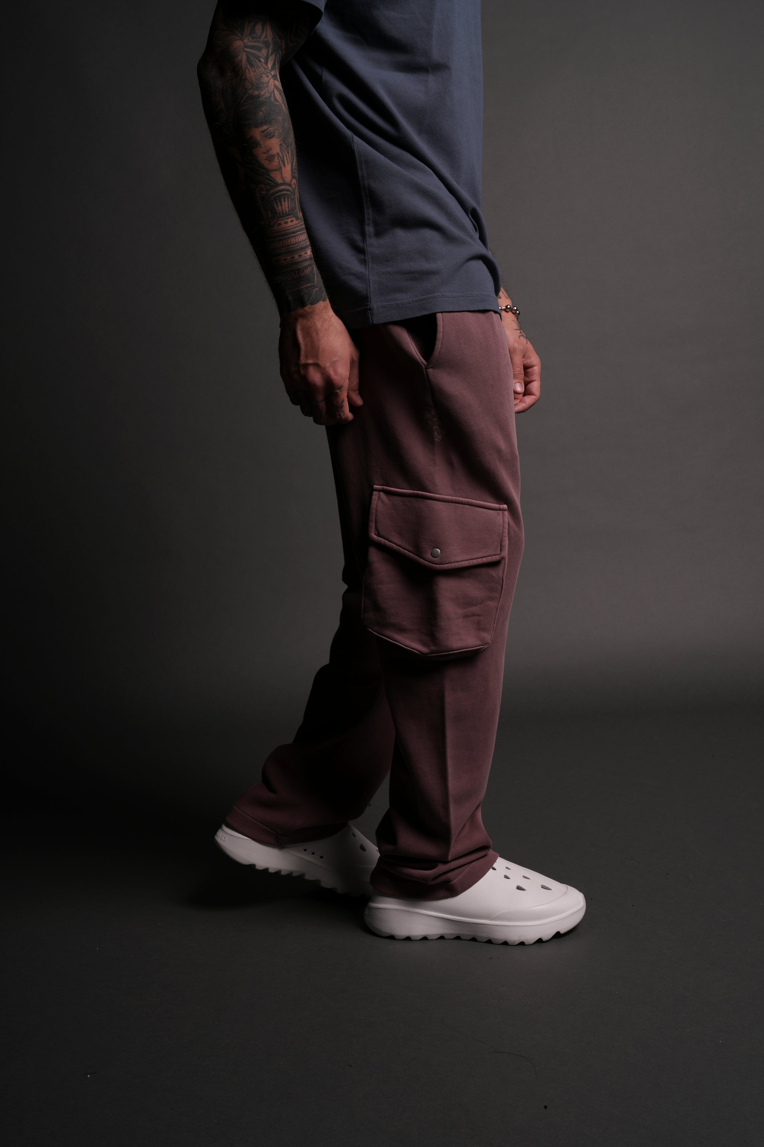 Darc Sport Wolves Bigelow Cargo Sweat Pants in Mauve