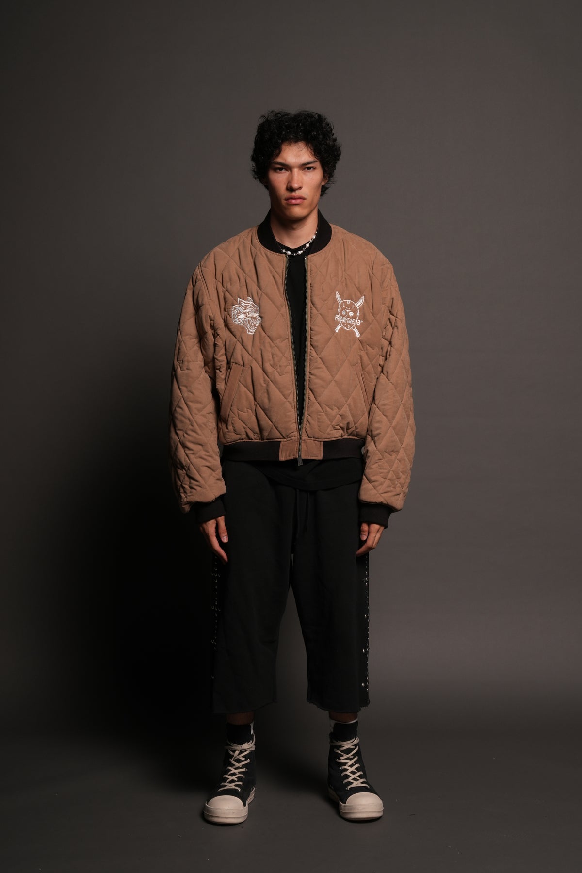 Jason Frvr Cloud Quilted Reversible Bomber Jacket In Dover Green/Taupe
