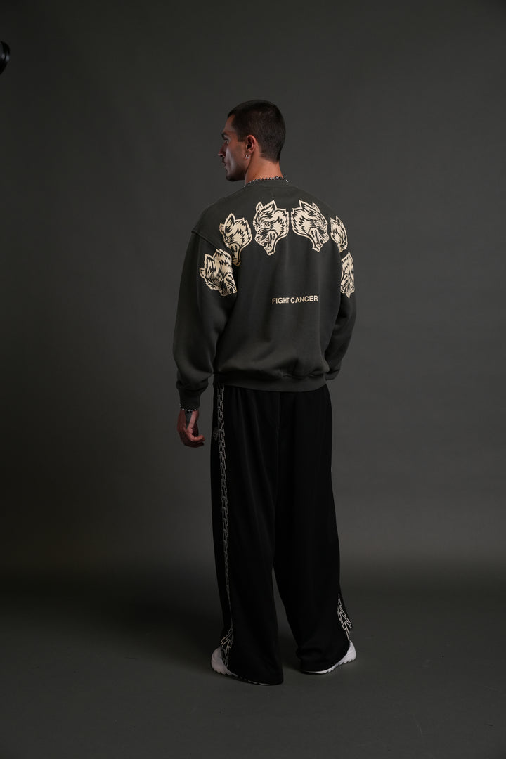 Wolves Have Your Back London Crewneck in Wolf Gray Halo Wash