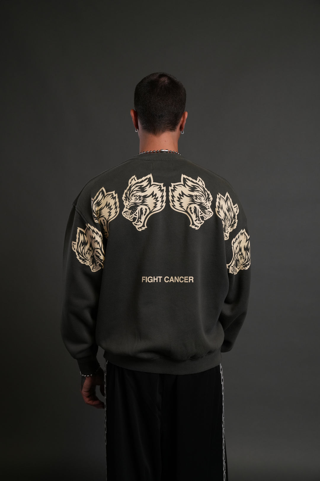 Wolves Have Your Back London Crewneck in Wolf Gray Halo Wash
