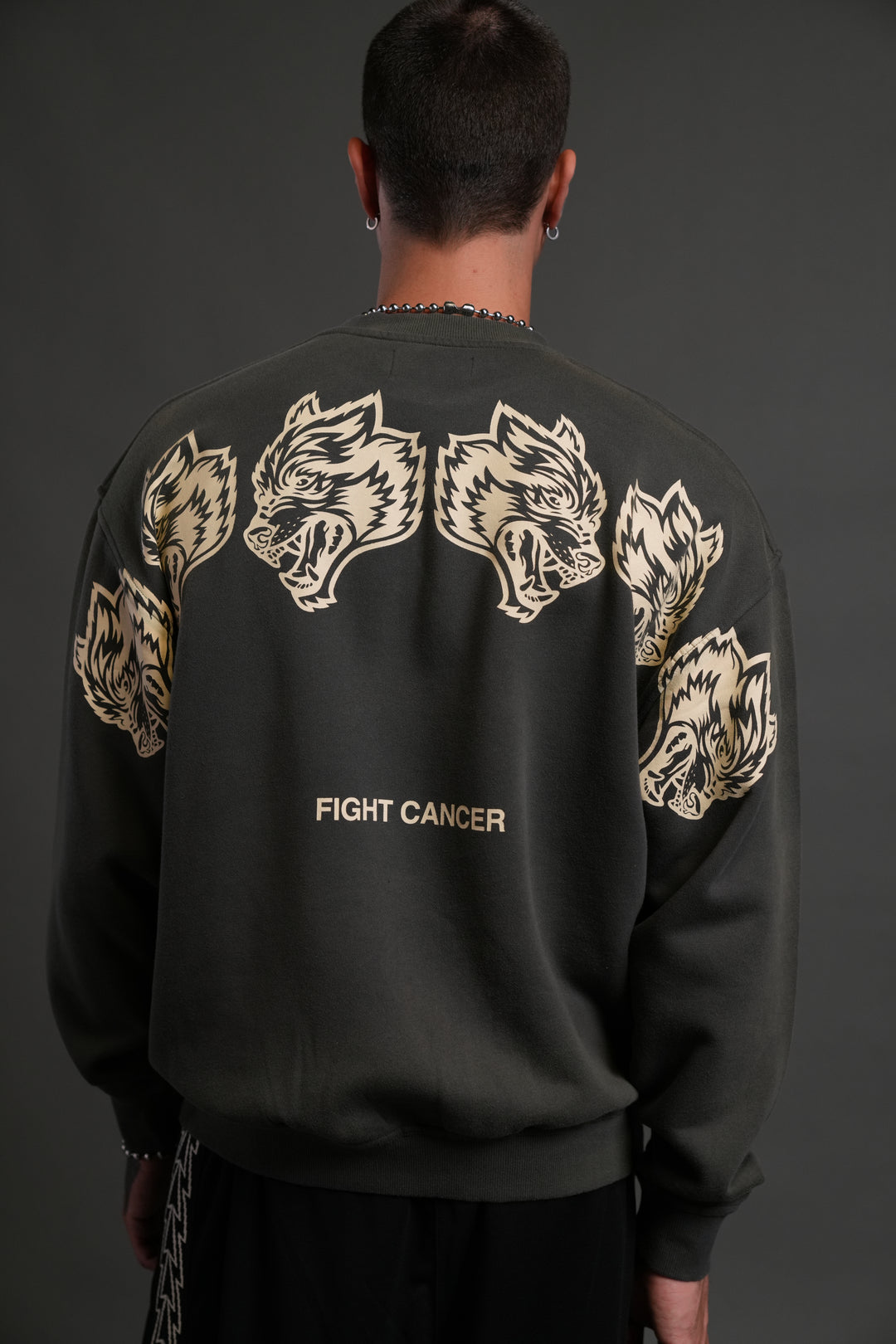 Wolves Have Your Back London Crewneck in Wolf Gray Halo Wash